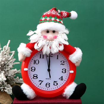 Kawaii Коледна украса Будилник Дядо Коледа Снежен човек Тиха скала Часовник Орнамент Творчески домашен декор Коледен подарък