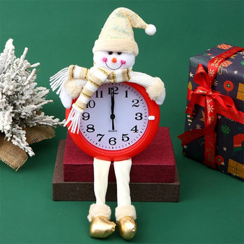 Χριστουγεννιάτικη διακόσμηση Kawaii Ρολόι Ξυπνητήρι Άγιος Βασίλης Χιονάνθρωπος Αθόρυβο ρολόι ζυγαριάς Στολίδι Δημιουργικό χριστουγεννιάτικο δώρο διακόσμησης σπιτιού