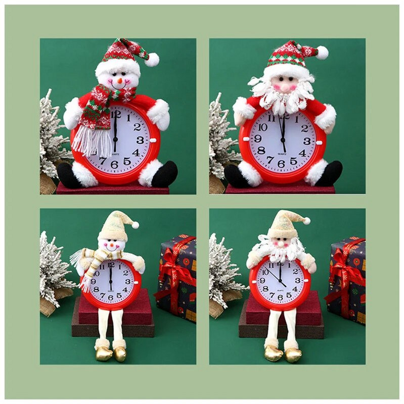 Kawaii jõulukaunistus äratuskell Jõuluvana Lumememm Vaikne Skaalaga Kell Ornament Loov Kodukaunistus Jõulukingitus