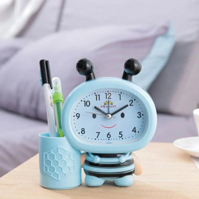 Kvaliteetne multifunktsionaalne õpilase kingitus armas lauaarvuti hoiukarp äratuskell pliiatsipott mesilase pliiatsihoidja