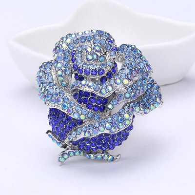 Ženski Elegantni veliki puni kristalni cvijet Luksuzni broševi Bedževi Dama Ležerna zabava Banket Sjajni butik igle Dodaci Corsage