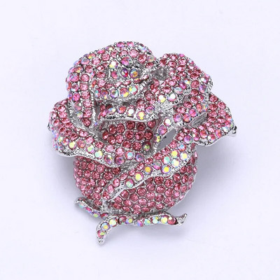 Ženski Elegantni veliki puni kristalni cvijet Luksuzni broševi Bedževi Dama Ležerna zabava Banket Sjajni butik igle Dodaci Corsage