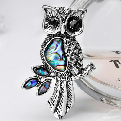 Καρφίτσες από σμάλτο μπλε μάτια Καρφίτσα από στρας Ζευγάρι Κουκουβάγια Καρφίτσα Ζώα για Γυναικεία Ρούχα Κασκόλ Πόρπη γιακά Καρφίτσες κοσμημάτων