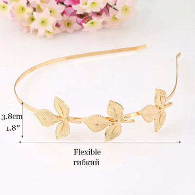 Vintage unikaalne kullavärvi lehtede peapael Pulmajuukse aksessuaarid Juuksepaelad Tiaara krooniga pruudiehted naistele India peaehe