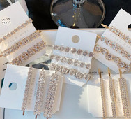 Super Flash Rhinestone`i kombinatsioon Premium luksuslik juukseklambriga peakate naiste tüdrukutele, geomeetrilised stiilitarvikud 2020 trendikas