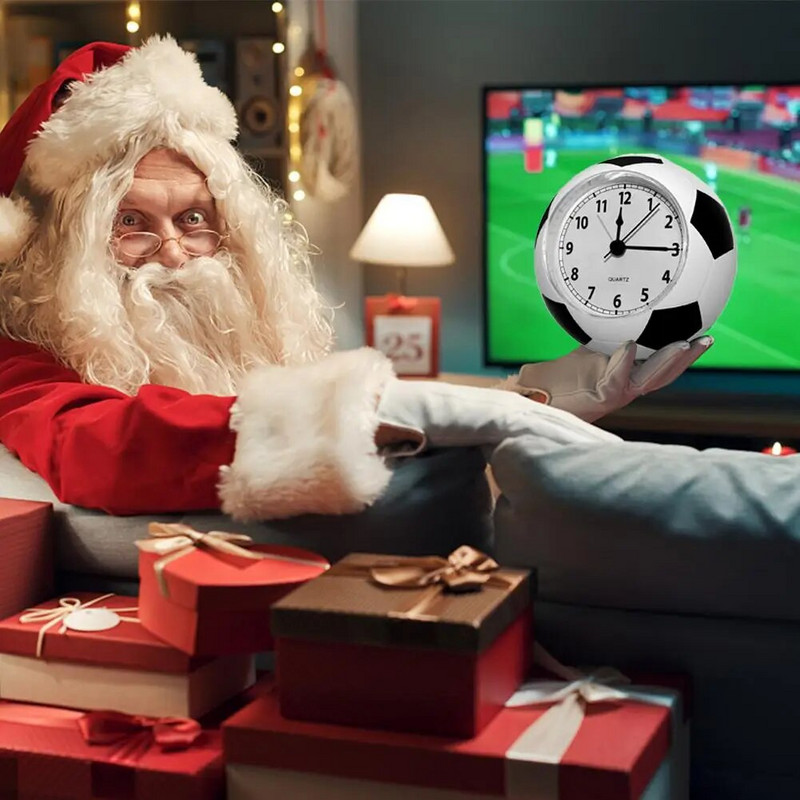 Nešiojamas animacinių filmų žadintuvas Futbolas Futbolas Žadintuvas Nutildyti darbalaukio žadintuvą Studentų Vaikams