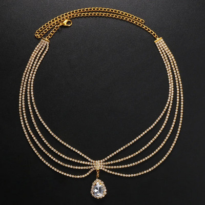 Stonefans Boho pruudi kivist peakett peapaelad naistele pulmaaksessuaarid Kristallist otsmikukett India juustest ehted