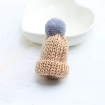 25 värvi Mini Armsad Mütsid Pins Värviline Kootud Müts Pross Juuksepall Kaunista Mantel Riidest Riidemärk Ehted Kingitus jõuludeks uusaasta