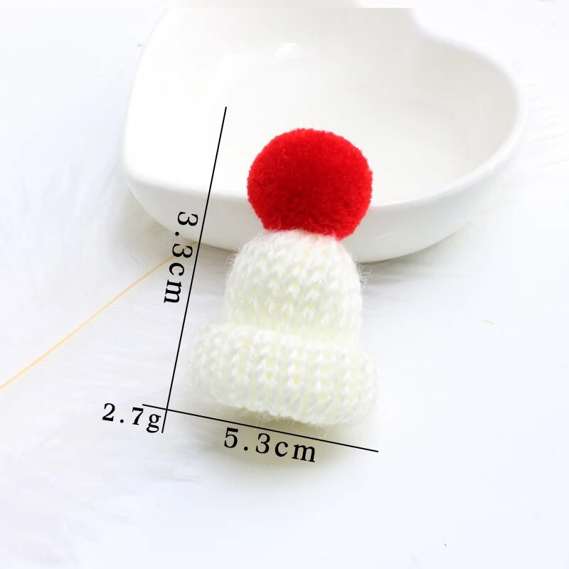 25 värvi Mini Armsad Mütsid Pins Värviline Kootud Müts Pross Juuksepall Kaunista Mantel Riidest Riidemärk Ehted Kingitus jõuludeks uusaasta