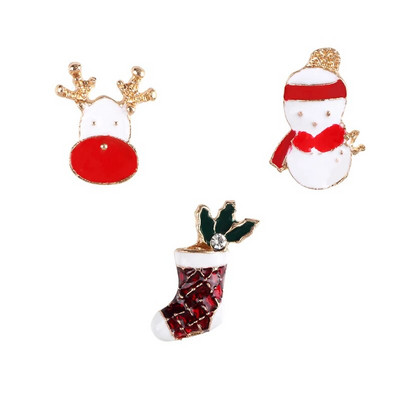 3 tk/komplekti jõuluseeria pross Jõuluvana põdra sokipuu lumememmenõelad Multikas armas metallist märk festivalipeoks, ehted kingitus