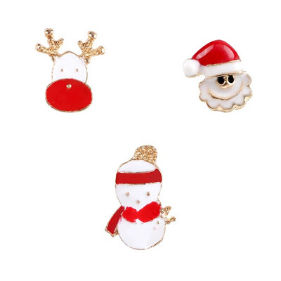 3 tk/komplekti jõuluseeria pross Jõuluvana põdra sokipuu lumememmenõelad Multikas armas metallist märk festivalipeoks, ehted kingitus