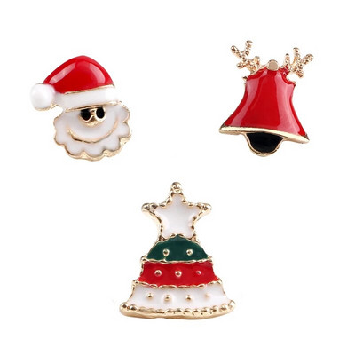 3 tk/komplekti jõuluseeria pross Jõuluvana põdra sokipuu lumememmenõelad Multikas armas metallist märk festivalipeoks, ehted kingitus