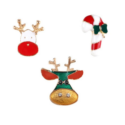 3 tk/komplekti jõuluseeria pross Jõuluvana põdra sokipuu lumememmenõelad Multikas armas metallist märk festivalipeoks, ehted kingitus