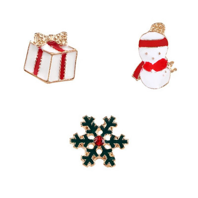 3 tk/komplekti jõuluseeria pross Jõuluvana põdra sokipuu lumememmenõelad Multikas armas metallist märk festivalipeoks, ehted kingitus