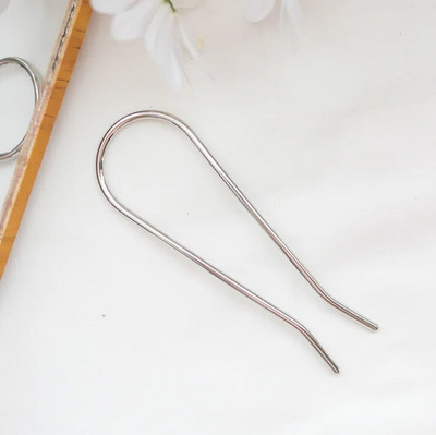 Õrn U-kujuline juuksenõel naistele Tüdrukutele Pruut Bowknot Juuste kujundamise tööriistad Metallist kinnitusklambrid Kuklite valmistamise tarvikud