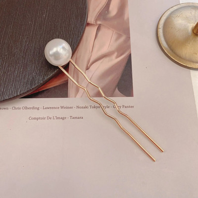 Õrn U-kujuline juuksenõel naistele Tüdrukutele Pruut Bowknot Juuste kujundamise tööriistad Metallist kinnitusklambrid Kuklite valmistamise tarvikud