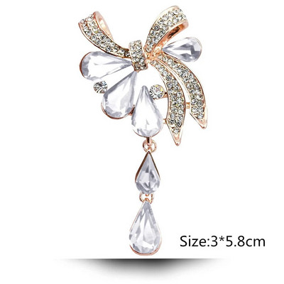 Uus veetilk, suur keskmine kristallist kividest prossid Naiste ehted suur punane klaasist prossinõel naistele pulmaehted kingitused