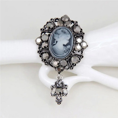 Uus veetilk, suur keskmine kristallist kividest prossid Naiste ehted suur punane klaasist prossinõel naistele pulmaehted kingitused