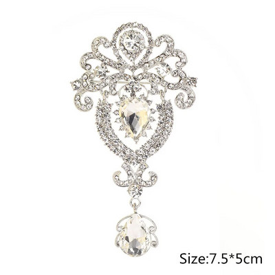 Uus veetilk, suur keskmine kristallist kividest prossid Naiste ehted suur punane klaasist prossinõel naistele pulmaehted kingitused