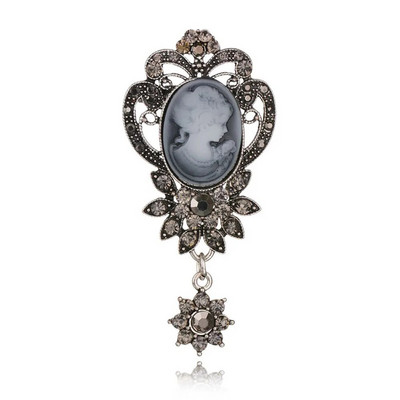 Uus veetilk, suur keskmine kristallist kividest prossid Naiste ehted suur punane klaasist prossinõel naistele pulmaehted kingitused