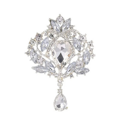 Uus veetilk, suur keskmine kristallist kividest prossid Naiste ehted suur punane klaasist prossinõel naistele pulmaehted kingitused