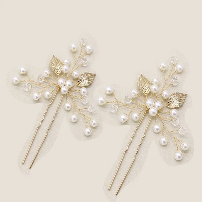 Floralbride Alloy Ασημί Χρώμα Clear Crystal Rhinestones Νυφική καρφίτσα μαλλιών Αυτοκόλλητο μαλλιών γάμου Γυναικείες παράνυμφοι Αξεσουάρ μαλλιών