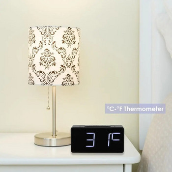 Μίνι μαθητικό ρολόι Led καθρέφτης Ρολόι κομοδίνου Επιτραπέζιο Usb Απλό ηλεκτρονικό ξυπνητήρι Ελεγκτής θερμοκρασίας