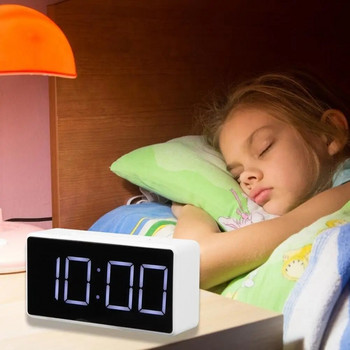 Led мини ученически часовник нощно огледало часовник usb настолен обикновен електронен будилник тестер за температура