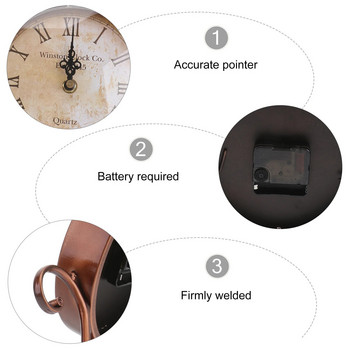 Επιτραπέζιο ρολόι ρετρό Vintage Iron Craft 1 ΤΕΜ για Διακόσμηση σαλονιού Ντουλάπα γραφείου σπιτιού