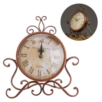Επιτραπέζιο ρολόι ρετρό Vintage Iron Craft 1 ΤΕΜ για Διακόσμηση σαλονιού Ντουλάπα γραφείου σπιτιού