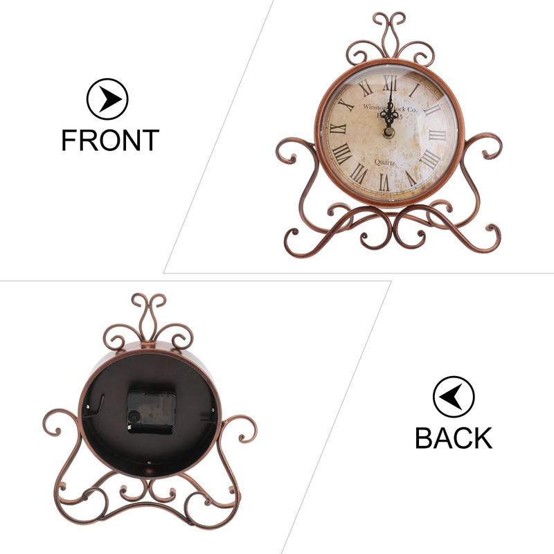 1 tk retro vintage rauast käsitöö lauakell koduse lauakapi elutoa kaunistamiseks