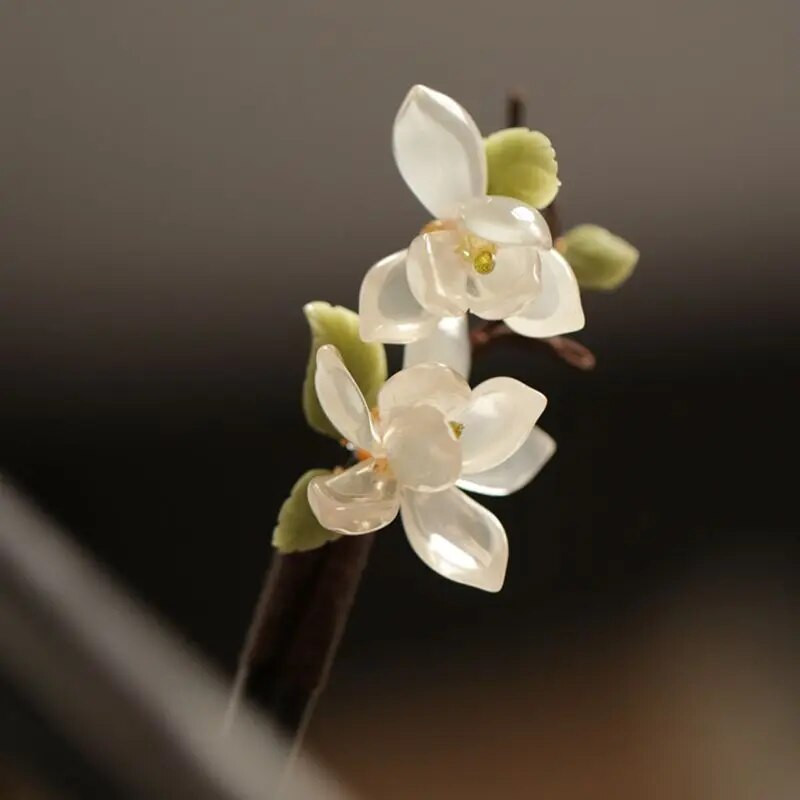 Uued Hanfu Yulani lillepuidust Zani juuksenõela iidse stiili aksessuaarid koos juuksenõelaga Qipao tarvikutega