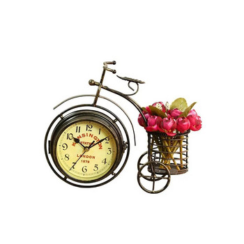Επιτραπέζιο επιτραπέζιο ρολόι Quartz Διακόσμηση σπιτιού Vintage στυλ Συμπαγές μέγεθος δίπλα στα ρολόγια