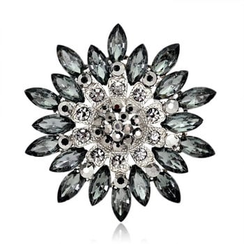 Κοσμήματα καρφίτσας Νέα μόδα Ρετρό Γυναικεία Μόδα Λουλούδι Καρφίτσα Κρυστάλλινα κοσμήματα από στρας για Δώρο Γάμου Ραντεβού