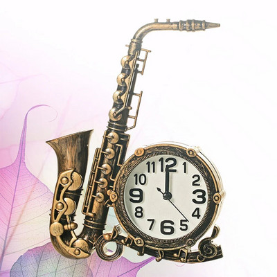 Senovinis žadintuvas saksofono formos žadintuvas Stalo laikrodis Stalinis laikrodis Namų dekoro dovanos, be,