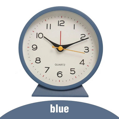Stolni budilnik Noćni sat Kvarcni sat klasičnog stila Okrugli oblik Metalna šarena školjka Tiho taktiranje Sweep Second