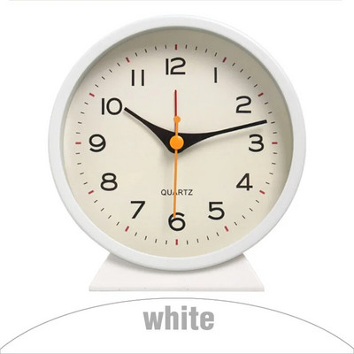 Stolni budilnik Noćni sat Kvarcni sat klasičnog stila Okrugli oblik Metalna šarena školjka Tiho taktiranje Sweep Second