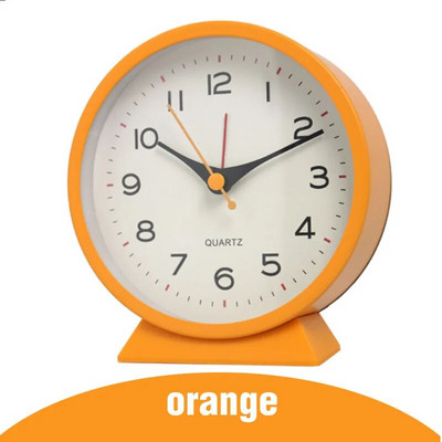 Stolni budilnik Noćni sat Kvarcni sat klasičnog stila Okrugli oblik Metalna šarena školjka Tiho taktiranje Sweep Second