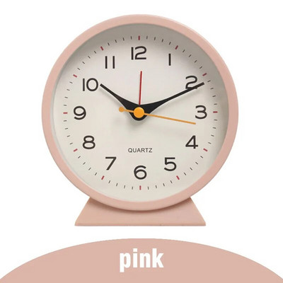 Stolni budilnik Noćni sat Kvarcni sat klasičnog stila Okrugli oblik Metalna šarena školjka Tiho taktiranje Sweep Second
