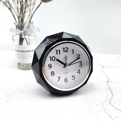 Ümar äratuskell Teemantkujuline elektrooniline käekell Väike vaigistatud voodi kõrval kellad, vaikne kahekellaline lauakujunduskell