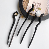 Uus Hiina antiikstiilis tippklassi puidust juuksenõel lokkis juustega, lihtne ja kaasaegne naiste puidust juuksenõel