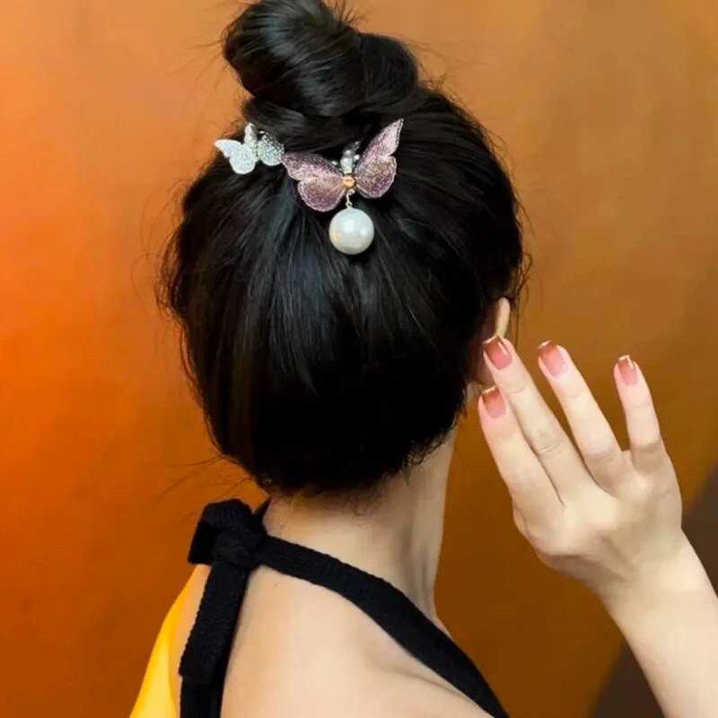 Novo svjetlo, luksuzna kuglasta glava, vezena kopča s vodenim dijamantom i leptirom, kopča za kosu, božanski alat, pokrivala za glavu