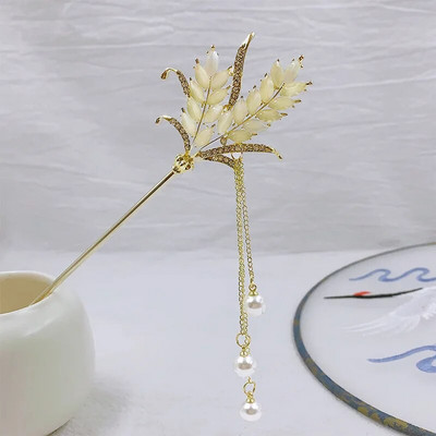 Jauna ķīniešu antīkā stila augstākās klases temperamenta pušķu sakausējuma matadata sieviešu cirtainiem matu aksesuāriem