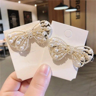 Νέα μεταλλική μαύρη πεταλούδα φουρκέτα στρας Πίσω σέσουλα Pan Hair Shark Clip Κομψά γυναικεία καλύμματα κεφαλής