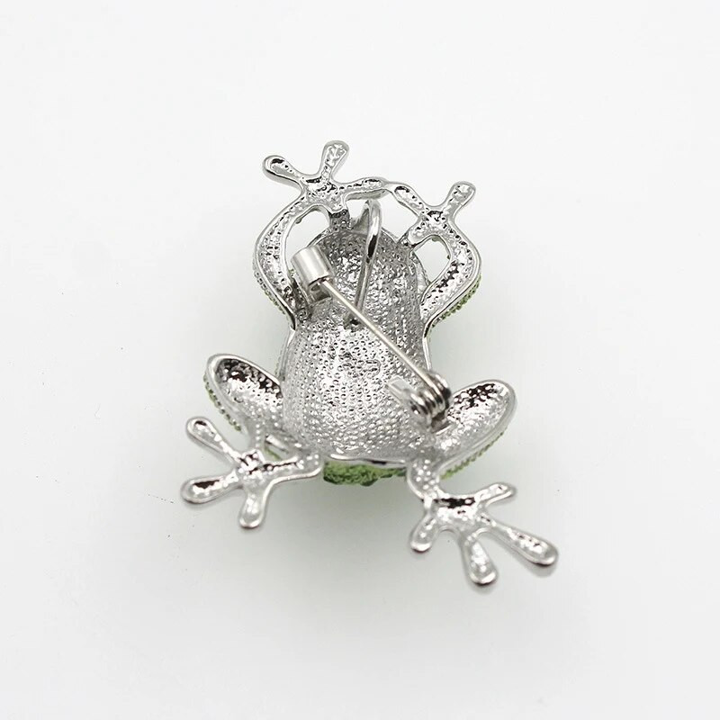 Luksuslik Roheline Kristallist Konn Pross Loomade Prossid Nõelad Naiste Kleit Mantli Aksessuaarid