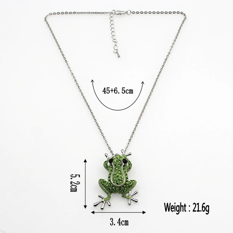 Luksuslik Roheline Kristallist Konn Pross Loomade Prossid Nõelad Naiste Kleit Mantli Aksessuaarid