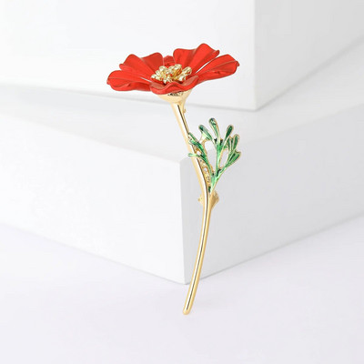 Dmari naiste pross emailiga nööpnõel 2-värviline terasest lilled prossid Luksuslikud ehted aksessuaarid kontoris peorõivastele