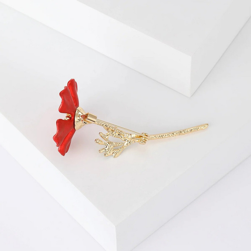 Dmari naiste pross emailiga nööpnõel 2-värviline terasest lilled prossid Luksuslikud ehted aksessuaarid kontoris peorõivastele