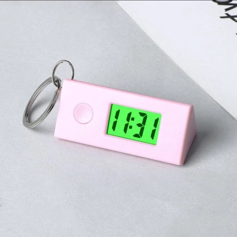 Παιδικό Τρίγωνο Φωτεινό ηλεκτρονικό ρολόι φορητό σακίδιο πλάτης Μπρελόκ LED Ρολόι επιτραπέζιο ρολόι ψηφιακό ρολόι