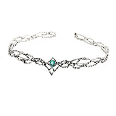 Ταινία King Round Elves Crown Tiara Γυναικείες σταγόνες Ζιργκόν Headband Αξεσουάρ για νυφικά μαλλιά Δώρα Κοσμήματα Γάμου